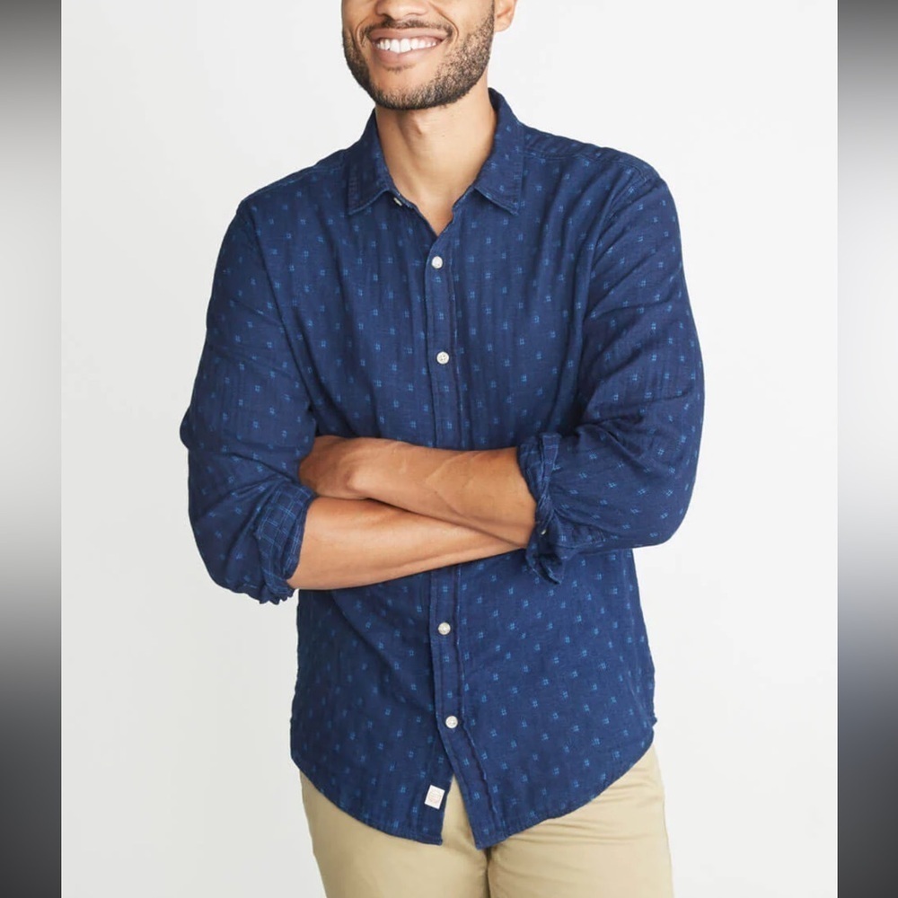 Marine Layer Hudson Indigo Button Down, size large